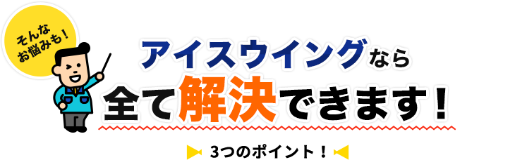 アイスウイングなら全て解決できます！3つのポイント！